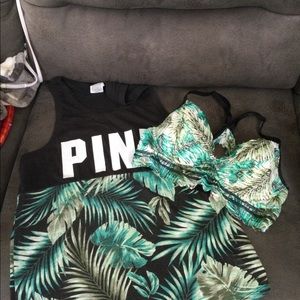 Victoria’s Secret Pink tank & bralette sz small/medium